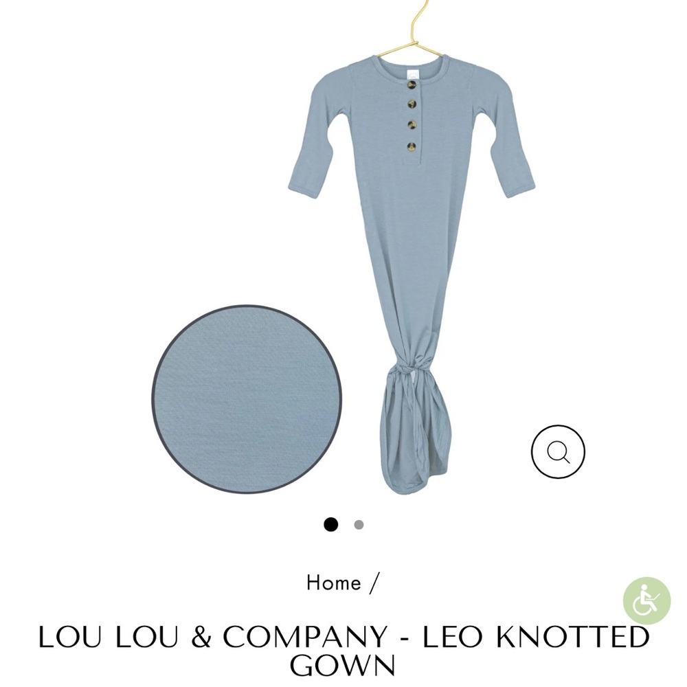 LouLou and company- Knotted gown- size newborn-3mo- color “LEO”